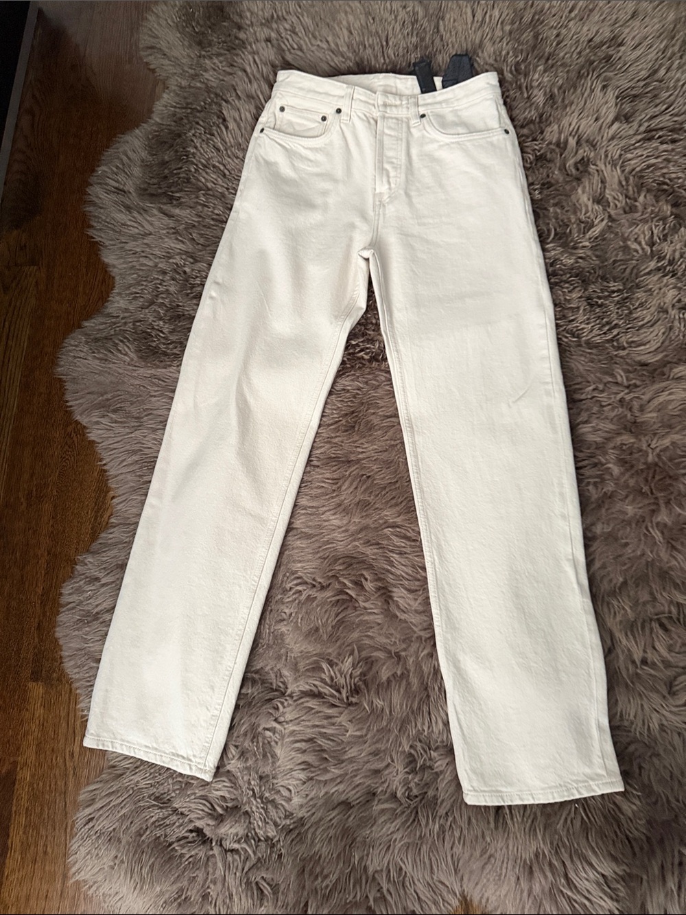 Zara Men's Off-White Straight Jeans